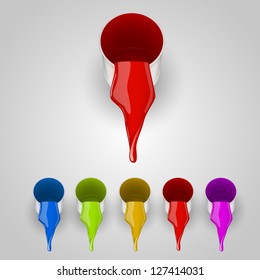 Color set of paint can