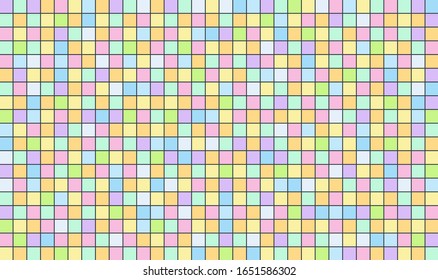 Fondo abstracto cuadrado de conjunto de colores. Fondo de píxeles abstracto para el diseño. Plantilla de mosaicos coloridos.