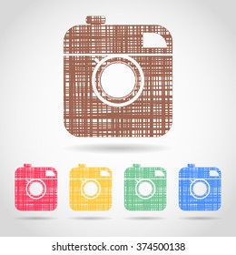 color set Vintage photo camera icons