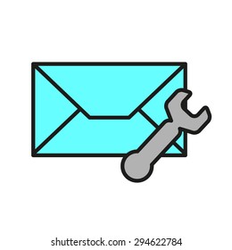 color settings icon message, letter, e-mail, SMS, email, mail
