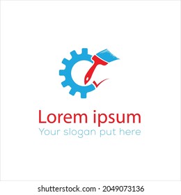 color settings letter logo template vector