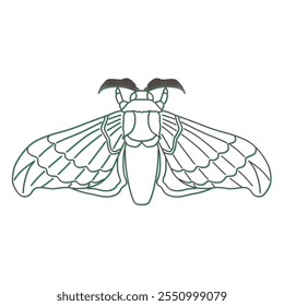 Color sombra insecto elemento único icono gusano de seda