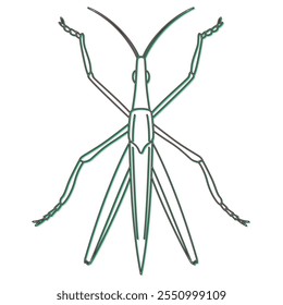 Icono de un solo elemento de insecto de sombra de color: saltamontes escarlata