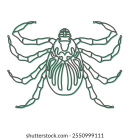 Color sombra insecto elemento único icono ácaro