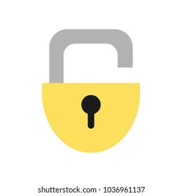 color shadow open padlock security and protection object