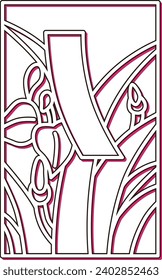 Color shadow simple hanafuda irises, Moriwa, Satsuki, red and short May, irises and red and short