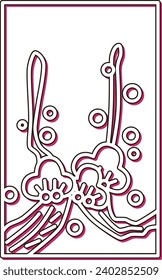 Color Shadow Simple Hanafuda Kisaragi Plum February Plum Dregs