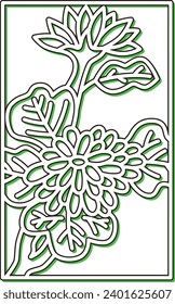 Color Shadow Simple Hanafuda Nagatsuki Chrysanthemum September Chrysanthemum Dregs