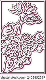 Color Shadow Simple Hanafuda Nagatsuki Chrysanthemum September Chrysanthemum Dregs
