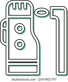 Color shadow station related single item icon microphone