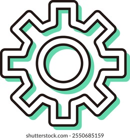 Color shadow work tool single item icon gear