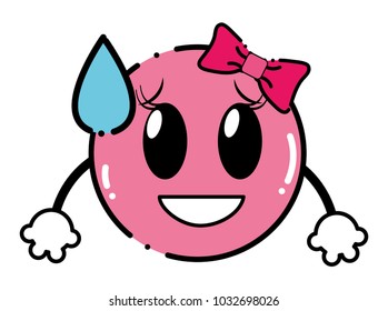 color shame laugh female emoji face with arms