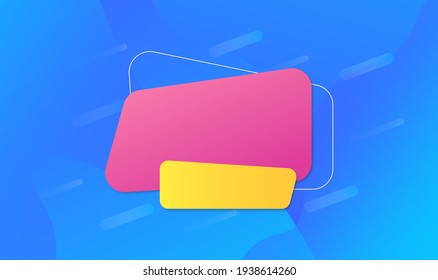Color shape abstract background with geometric elements. Vector illustration
