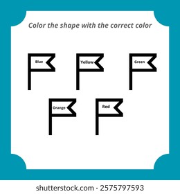 Color the shape with the correct color as part of an engaging and educational activity specially created for kids to enjoy while learning about colors and shapes.

