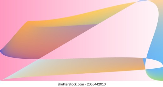 La Forma De Color Muestra Las Líneas Horizontal Modernas. Malla de gradiente digital dinámica del arcoiris multicolor mínimo. Psicodelic Futurista Pastel Fluido Fondo Borroso. Ilustración suave rosada de la tecnología Neon.