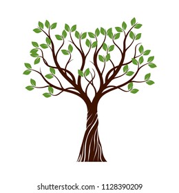Color shape of Tree. Vector Illustration. Plant in garden.