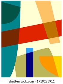 Color shapes abstract background vector illustration.