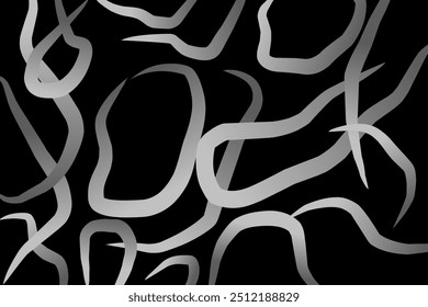 Color Shapes with gray Gradient. Abstract Modern line Fluid Waves. Vector Background with gray abstract lines. Flowing round strokes. Gray Line Art