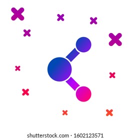 Color Share icon isolated on white background. Sharing, communication pictogram, social media, connection, network, distribute sign. Gradient random dynamic shapes. Vector Illustration
