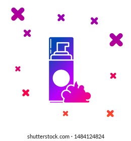 Color Shaving gel foam icon isolated on white background. Shaving cream. Gradient random dynamic shapes. Vector Illustration