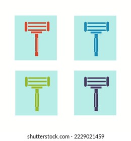 Color Shaving razor icon isolated on white background Vector illustration