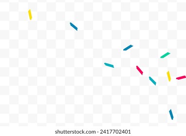 Color Shavings Celebrate Vector Transparent Background. Independence Paint Background. Celebration Dust Invitation. Falling Confetti Carnival Card.