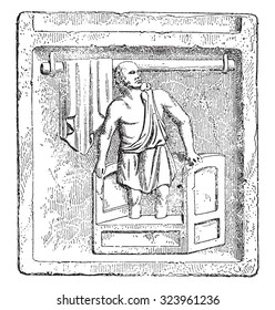 Color sheet, vintage engraved illustration.

