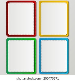 color sheets for the text with seams