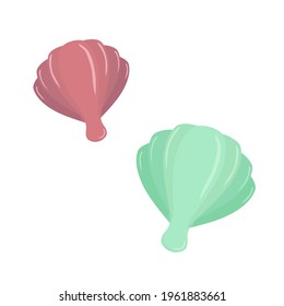 Color shell. Isolated on white background. Vector illustration.