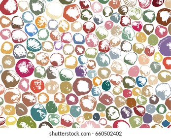 Color shells glued onto wall in the Mediterraneum, with white base