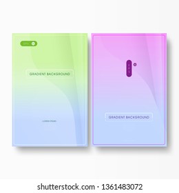 Color Shifting New Gradient Layout/Cover. Minimalist Creative Design Concept Vector Illustration.