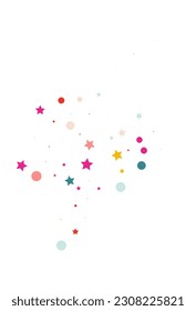 Color Shine Carnival Vector White Background. Abstract Confetti Pattern. Decoration Splash Card. Rainbow Circle and Star Effect Postcard.