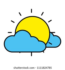 color shine sun ray with clouds weather