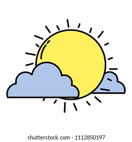 color shine sun ray with clouds weather