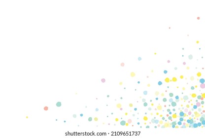 Color Shine Top White Background. Decoration Round Banner. FallingFestive Confetti Card. Orange Dust Independence Background.