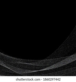Color Shiny background with wave. Flickering particles. festive background