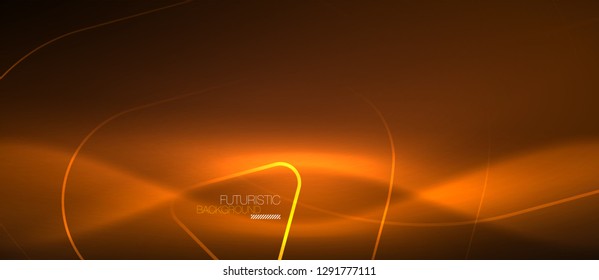 Color shiny neon lights background with abstract lines, magic energy concept