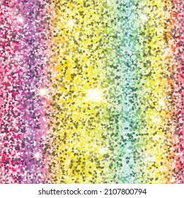 Color shiny texture. Vector glitter color background. Golden sparkles on the border. Template for holiday designs, invitation, party, birthday, wedding, New Year, Christmas. illustration.