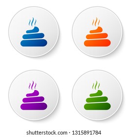 Color Shit icon isolated on white background. Set color icon in circle buttons. Vector Illustration