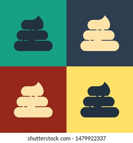 Color Shit icon isolated on color background. Vintage style drawing. Vector Illustration