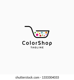 Color Shop Logo design Template - Vector