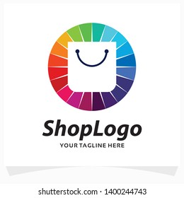 Color Shop Logo Design Template