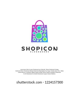 Color Shop Logo Template Design Vector