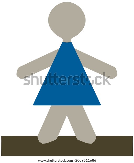 Символьное изображение девочки, аппликация iThyx - векторное изображение на Shutterstock