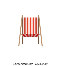 color silhouette of beach chair front view vector illustration