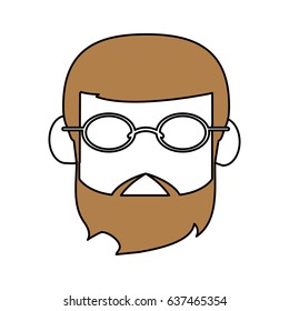 color silhouette cartoon front face dentist profession