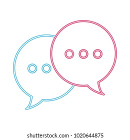 color silhouette chat bubbles text notes messages