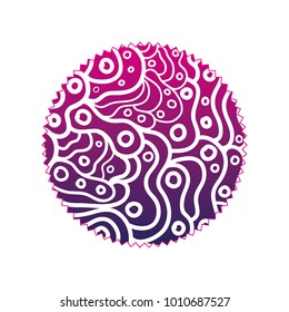 color silhouette circle with creative graphic seamless background style