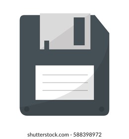 color silhouette with floppy disk