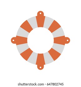 color silhouette of flotation hoop vector illustration